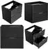 Lomado ADELAIDE-56-BLACK Doppelwaschtisch mit 2 Aufsatzbecken, matt schwarz gerillt, 120,6x72,2x46,5cm (ADELAIDE-56-BLACK-SET66)
