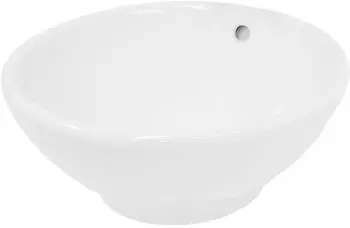 LuxeBath Aufsatzwaschbecken rund, Keramik, weiß, Ø 42cm (390001174)
