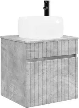vidaXL Wandmontierter Waschtisch betongrau 49x44,5x66cm