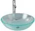 vidaXL Waschbecken Wasserhahn & Ablaufgarnitur, mattiert (3098448)