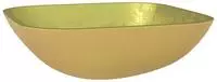 vidaXL Waschbecken Glas 42x42x14 cm Gold