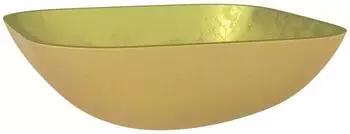 vidaXL Waschbecken aus Glas 42x42x14cm, gold (345260)