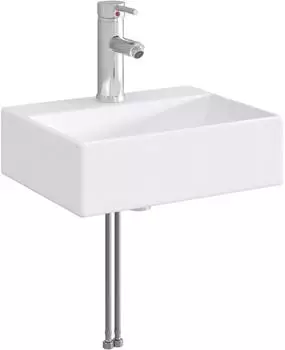 vidaXL Waschbecken mit Wasserhahn und Abfluss, Metall, chrom (890220)