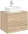 vidaXL Waschbecken mit Wasserhahn und Abfluss, Metall, chrom (890220)