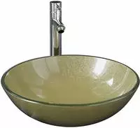 vidaXL Badezimmer Waschbecken mit Wasserhahn und Ablaufgarnitur Gold