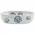 vidaXL Aufsatzwaschbecken oval grau/blau 47x33x13cm Keramik