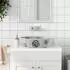 vidaXL Aufsatzwaschbecken oval grau/blau 47x33x13cm Keramik