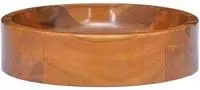 vidaXL Waschbecken Massivholz Teak &Phi;40x10 cm