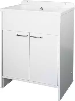 Negrari Pancrazio Waschbecken platzsparend PVC weiß 58x38x85cm (5005PKC)