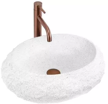 Rea Mika Aufsatzwaschbecken Kompositstein light grey 50x38x15cm