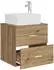 vidaXL Hänge-Waschtischunterschrank Artisan Oak, Holzwerkstoff, 53x35x80cm, 2 Schubladen
