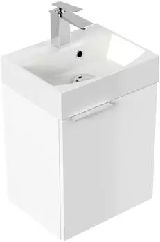 Posseik Cubi Slimline Badmöbel-Set Gäste-WC 40cm weiß Hochglanz SoftClose (PE00005X000002DE)