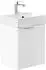 Posseik Cubi Slimline Badmöbel-Set Gäste-WC 40cm weiß Hochglanz SoftClose (PE00005X000002DE)
