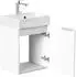 Posseik Cubi Slimline Badmöbel-Set Gäste-WC 40cm weiß Hochglanz SoftClose (PE00005X000002DE)