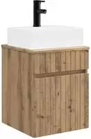 vidaXL Wandmontierter Waschbecken Vanity Artisan-Eiche