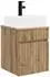 vidaXL Wandmontiertes Waschbeckenunterschrank mit Becken 39x41x62,5cm