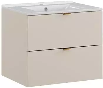Lomado DURANGO-56 Waschtisch 60cm, Keramikwaschbecken, kaschmir matt (LA56-DURANGO-56-SET5)