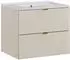 Lomado DURANGO-56 Waschtisch 60cm, Keramikwaschbecken, kaschmir matt (LA56-DURANGO-56-SET5)
