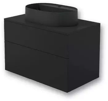 Deante Waschtisch-Set mit Granitwaschbecken 80cm schwarz (SDNB8SNU6B)