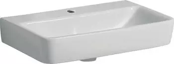 Geberit Renova Compact Waschtisch 60x37cm, 1 Hahnloch, ohne Überlauf, weiß (502999001)