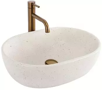 Rea Amelia Aufsatzwaschbecken oval 48x34,5cm sandy beige (REA-U8480)
