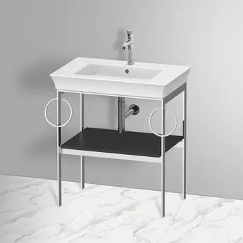 Duravit White Tulip Metallkonsole bodenstehend 684x450mm graphit seidenmatt (WT4546B5858)