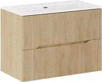 Comad Isaline Waschtisch 2 Schubladen, helle Eiche, 80,2cm