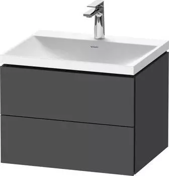 Duravit L-Cube M&ouml;bel-Set C-Form wandh&auml;ngend 2 Schubladen 60x48x48cm graphit matt (LC6950O49490000)