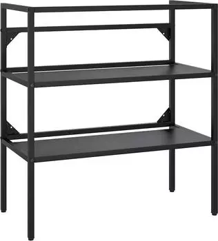 vidaXL Waschtischgestell schwarz 79x38x83cm Eisen (338489)