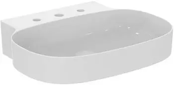 Ideal Standard Linda-X Waschtisch 3 Hahnl&ouml;cher, ohne &Uuml;berlauf, 600x500mm (T4394MA)