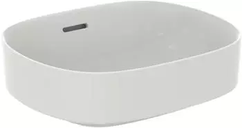 Ideal Standard Linda-X Aufsatzwaschtisch ohne Hahnloch, mit Überlauf, 450x380mm (T4399V1)