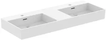 Ideal Standard Extra Doppel-Waschtisch 1215mm, 1 Hahnloch mittig, mit &Uuml;berlauf (R0539V1)