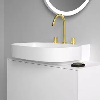 Ideal Standard Linda-X Waschtisch, 3 Hahnl&ouml;cher, ohne &Uuml;berlauf (T498901)