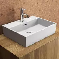 Ideal Standard Extra Aufsatzschale eckig 50 cm, mit Hahnloch, mit &Uuml;berlauf,