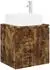 vidaXL Wandmontierter Waschtischunterschrank mit Tür, Holzwerkstoff, braun, 53x35x63cm