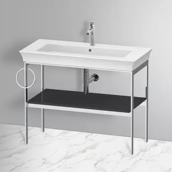 Duravit White Tulip Metallkonsole bodenstehend 984x450x760mm, graphit hochglanz (WT4544LH1H1)
