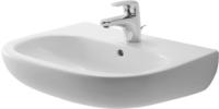 Duravit Waschtisch D-Code 55x43cm, m HL, &Uuml;L, Hahnlochbank, wei&szlig;