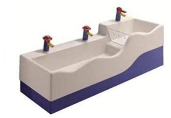 Geberit Bambini Spiel- und Waschlandschaft tieferes Becken links wei&szlig; (430300016)