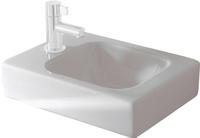Geberit iCon Handwaschbecken 38 cm mit Hahnloch links, Badkeramik, wei&szlig;