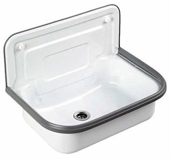 Quantex Spülbecken Stahl 51x33x37cm weiß grau