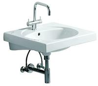 Geberit Preciosa Waschtisch 60 x 55 cm mit Hahnloch und &Uuml;berlauf, Badkeramik,