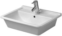 Duravit Starck 3 Einbauwaschtisch 56 cm mit 1 Hahnloch, Badkeramik, 0302560000,...