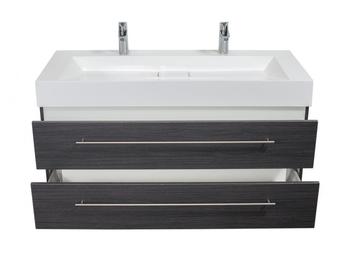 Emotion Badmöbel Design 1200 Doppel anthrazit gemasert