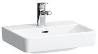 LAUFEN PRO S Handwaschbecken 45 cm, mit 1 Hahnloch, mit &Uuml;berlauf, Badkeramik,