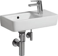 Geberit Renova Compact Handwaschbecken 50 cm, Ablagefl&auml;che links, Badkeramik,