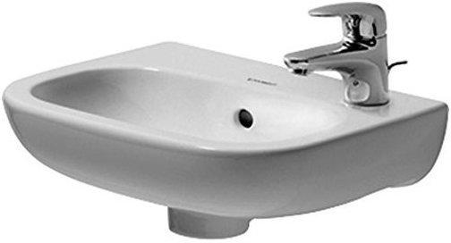 Duravit D-Code - Handwaschbecken 360x270 mm, mit 1 Hahnloch rechts, Alpinweiß 07053600082