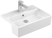 Villeroy & Boch Memento Vorbauwaschtisch, Badkeramik, 41335501, wei&szlig; alpin