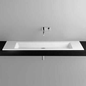Bette BetteAqua Einbau-Waschtisch, A046000 140 x 495 cm, weiss, ohne Hahnloch, und Überlauf