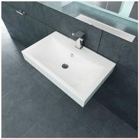 vidaXL Luxus-Waschbecken Keramik Rechteckig Wei&szlig; mit Hahnloch 60x46 cm