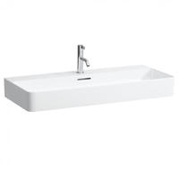LAUFEN Val Aufsatzwaschtisch 95 x 42 cm mit 1 Hahnloch, mit &Uuml;berlauf, Badkeramik,